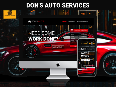 Dons Auto Dribbble Shot automotive branding copy writing luxury vehicle mechanic user experience design vehicle web design