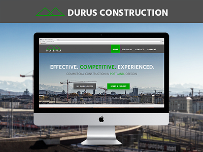 Durus Construction LLC branding building commercial construction construction interface design mobile design mobile interface road work ui design web design web development