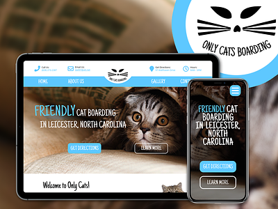 Only Cats Boarding branding cats design mobile design mobile interfaces small business ui design uxdesign web design website