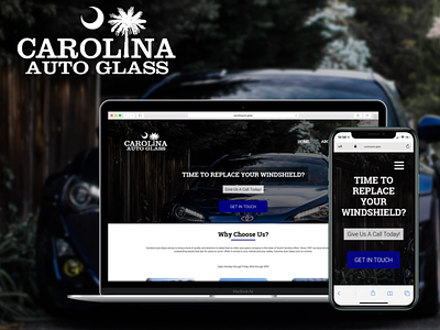 Carolina Auto Glass - Site Design auto repair automotive branding mobile design mobile interfaces small business typography ui design web design website website design