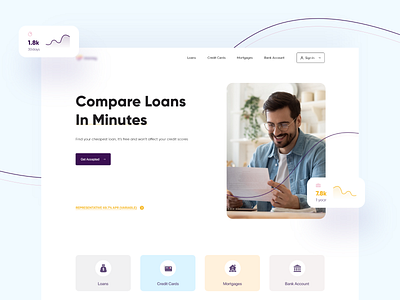 Compare Loans account bad bank banking branding capital card compare credit finance home homepage loans market money mortgage ui uidesign ux web
