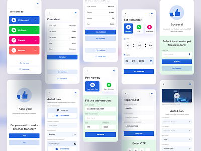 All in one Bank Solution account app application auto bank bank app banking card design home homepage ivr landing page loan mobile payment savings transfer ui ux