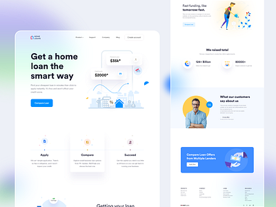 Home loan landing page design