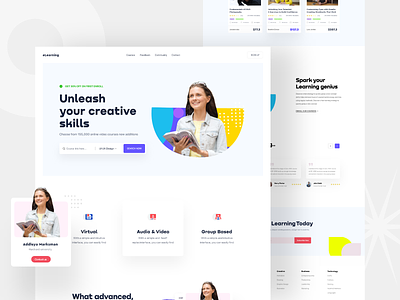 Online education Landing page by Ibrahim emran on Dribbble
