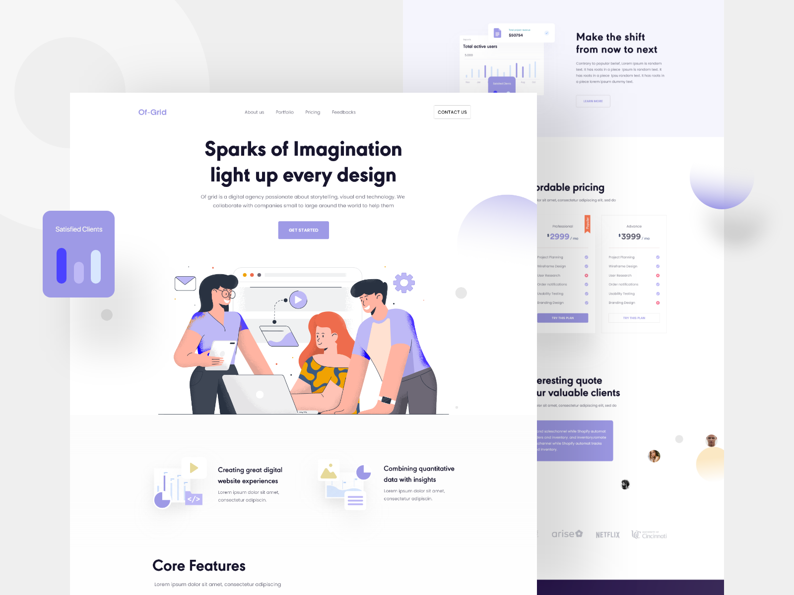 Digital Agency Landing page by Ibrahim Emran on Dribbble