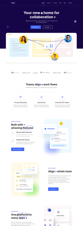 Team collaboration software website by Ibrahim emran on Dribbble