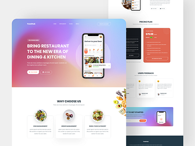 Restaurant Management App Landing Page