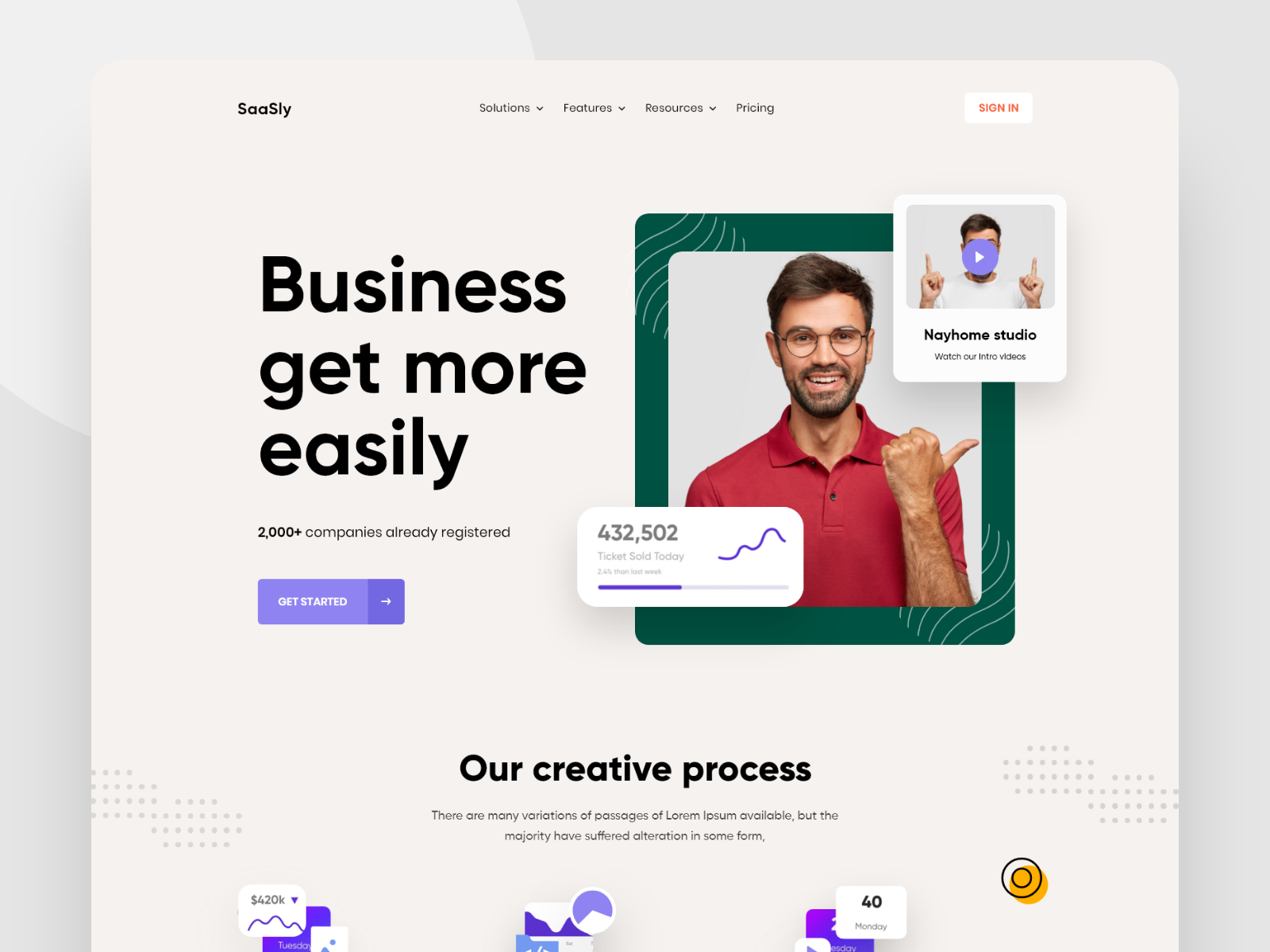 Saas Landing Page by Ibrahim Emran on Dribbble