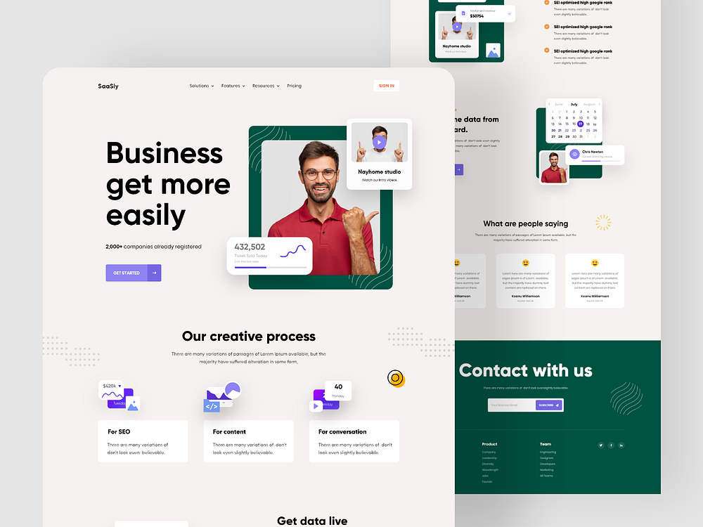 Saas Landing Page by Ibrahim emran on Dribbble