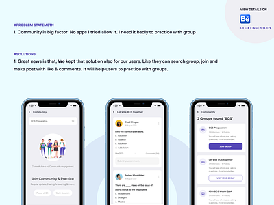 Education App Case Study (Course taking & buying Problem) app comment community course design forum group help learning like online online education post problem solving students ui ux user centered user experience