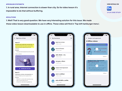 Education App Case Study (Lesson offline video download)