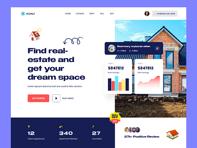 Real Estate Landing Page Header