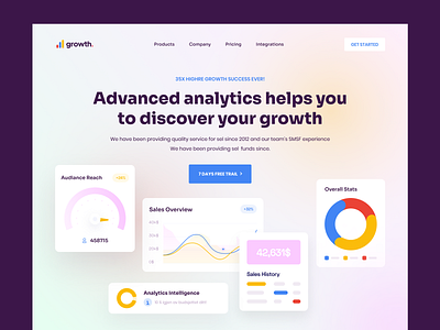 Analytics Dashboard Landing Page