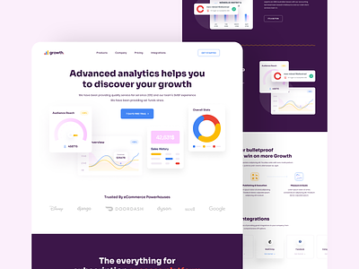 Analytics Dashboard Landing Page