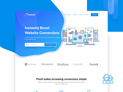 Redesign Project creative gradian homepage illustration landing page minimalist product design redesign simple ui web website