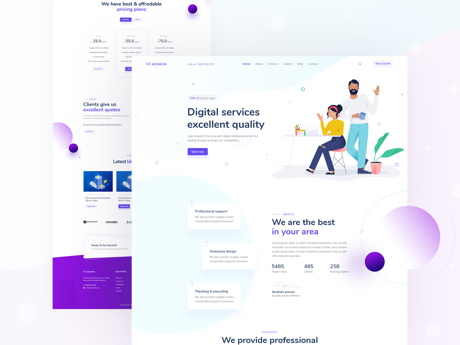layout about us page design
