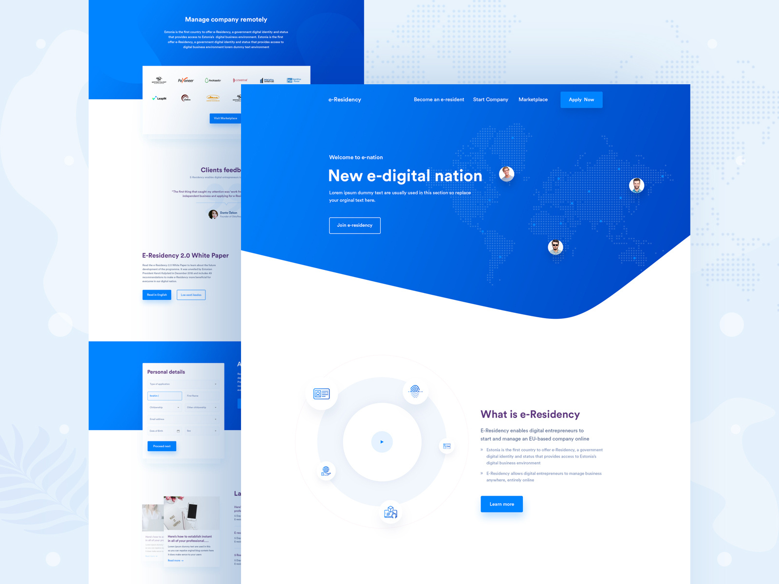 e-residency | Creative Homepage Design by Ibrahim emran on Dribbble