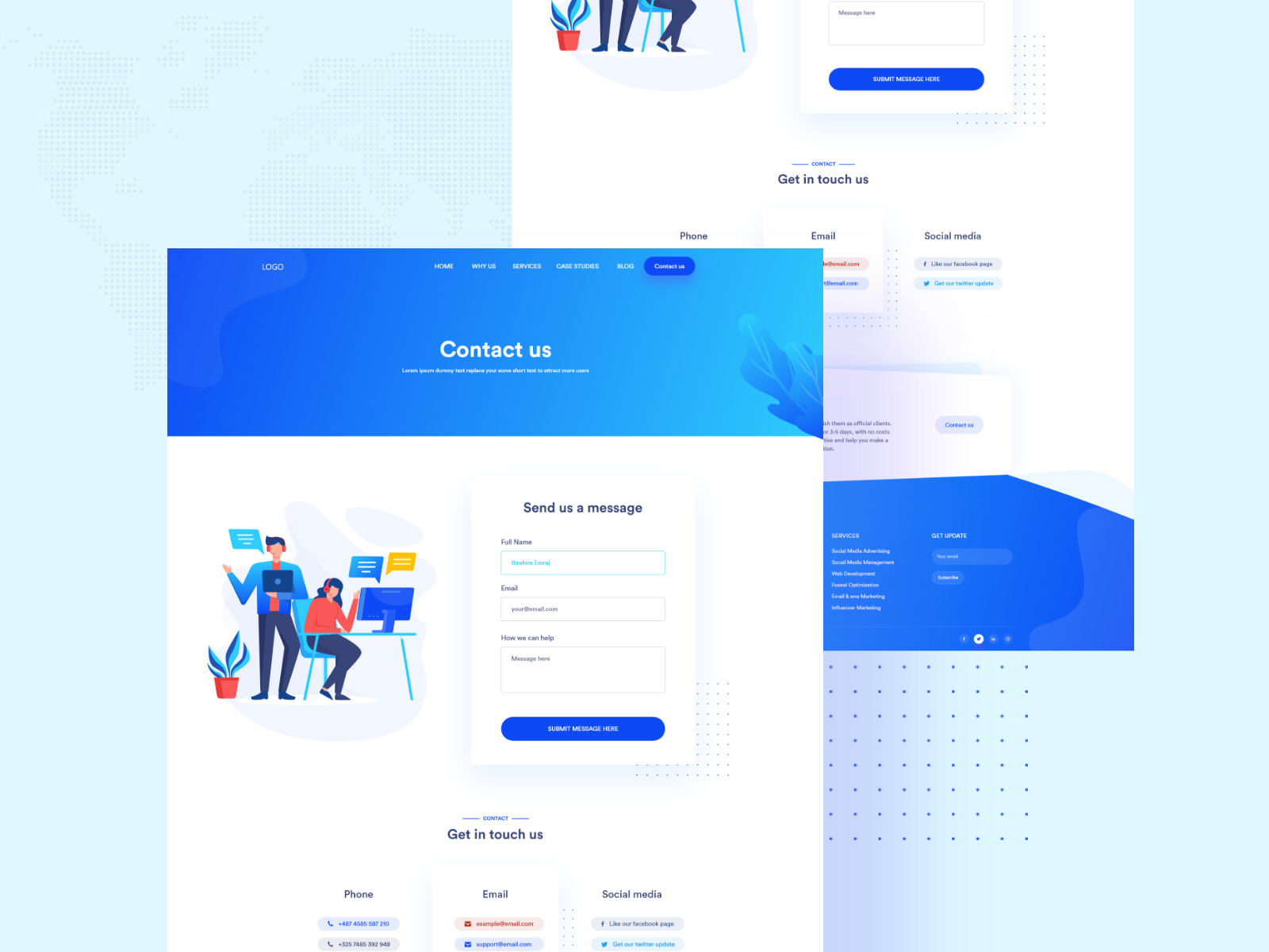 contact-us-page-upcoming-site-by-ibrahim-emran-on-dribbble