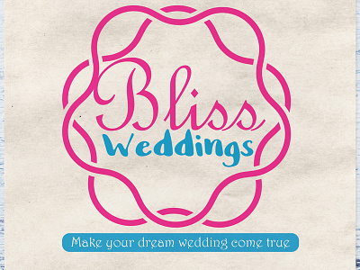 Bliss Weddings design logo