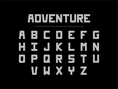 Adventure Font custom lettering customtype design font glyphs illustration illustrator indiana pentool typography vector