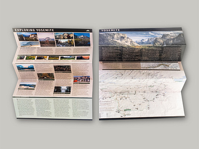 Yosemite National Park Extra Pieces branding brochure california conceptual rebrand design enviromental indesign indiana layout magazine map mobile app national park nature outside park yosemite