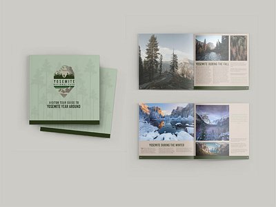 Yosemite National Park Book advertising book branding california conceptual rebrand design earthy illustrator indesign indiana layout logo outside park pentool picture pictures seasons vector yosemite