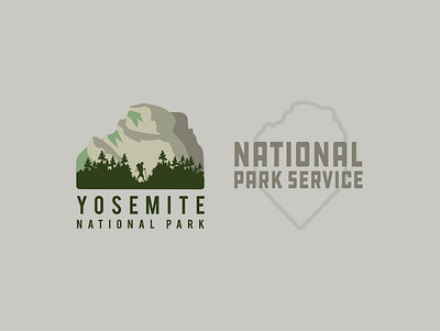 Yosemite National Park Logo advertising branding california conceptual rebrand design earthy enviromental illustration illustrator indiana logo national park outdoors park pentool vector yosemite