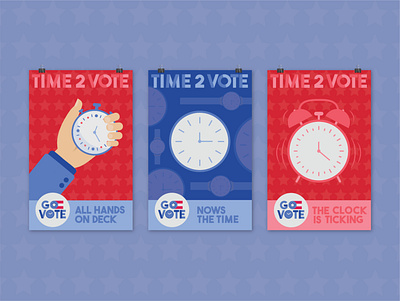 Go Vote Poster Series ad advertising advertisment american branding campaign conceptual branding design enviromental illustration illustrator indiana layout pentool political poster series time two vote vector
