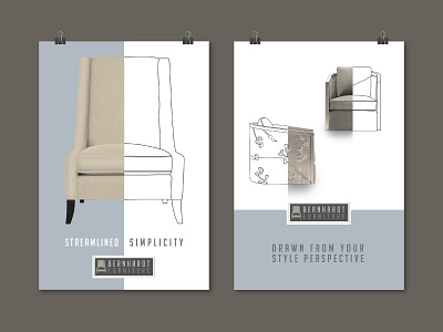 Bernhardt Furniture Ads ads advertising branding branding design conceptual rebrand design enviromental font furniture illustration illustrator indiana layout modern pentool poster simplicity vector