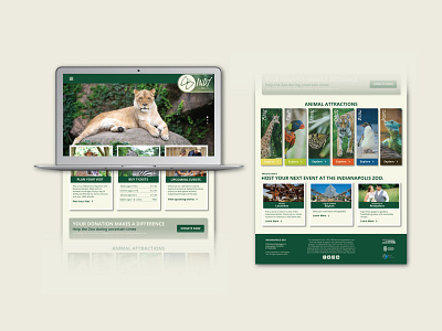 Indy Zoo Website layout