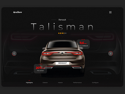Renault Talisman - Landing page branding cars graphic design landingpage renault renaulttalisman ui ui design userinterface web design