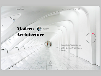 UI - landing page | Modern Architecture architecture branding graphic design minimalist website modern architecture template uxui design web design