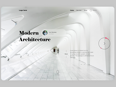 UI - landing page | Modern Architecture