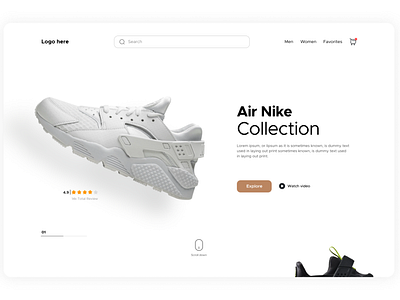 E-commerce Landing page - Shoes