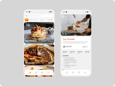 Food preparation mobile app cooking design mobiledesign ui ui design uxui design