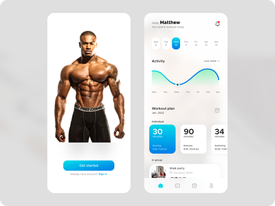 Fitness app design