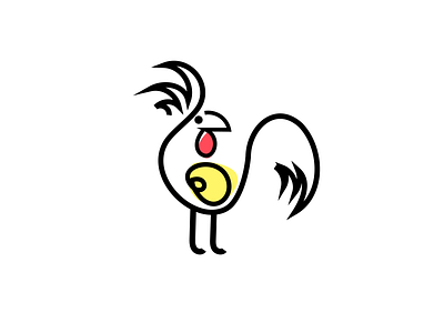 Rooster animal logo branding cartoon logo design graphic design hen illustration logo logo design modern logo outline logo rooster vector