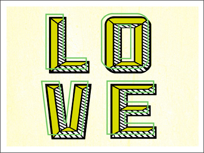 Love design font fonts graphicdesign green losttype losttypecoop love rileycran sullivan type typography yellow