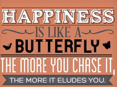 Happiness Quote design font graphic design happiness henry david thoreau quotation quote type typography