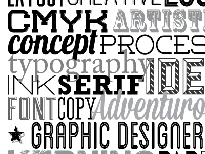 Fun with Type black white design fonts graphic graphic design letters type typography