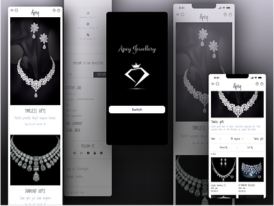 Apey Jewellery Mobile branding design designer illustration job ui ux webdesigner