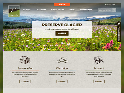 Glacier National Park Conservancy - New Site web design