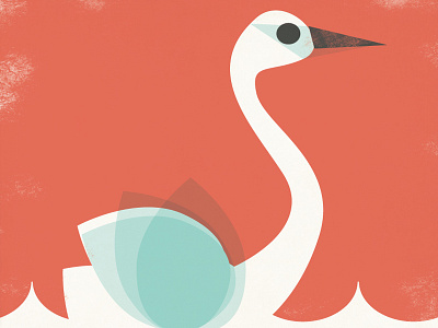 Swan Arctic Friends Calendar illustration swan