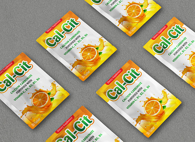 Calcium Sachet Design branding calcium calcium sachet dietary supplement immune system packaging design pharma sachet product packaging sachet sachet design vitamin c sachet