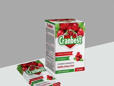 Sachet Box Design 3d brand guideline branding cranberry cranberry sachet dieline dieline cut graphic design product design sachet design