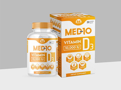 Vitamin D3 Label Design branding dietary supplement immune booster immune system label design packaging design product label product packaging strong bone strong muscle vitamin d3 label