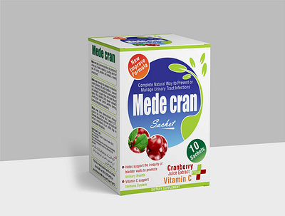 Cranberry Sachet Design box design branding cranberry cranberry sachet dietary supplement illustration packaging design sachet box design sachet design sachet packaging