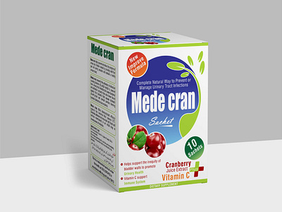 Cranberry Sachet Design box design branding cranberry cranberry sachet dietary supplement illustration packaging design sachet box design sachet design sachet packaging