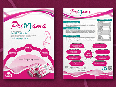 Visual Aid Design dietary supplement literature design packaging design pharma literature pharma poster pregnancy product pregnancy visual aid product design product packaging visual aid vitality product