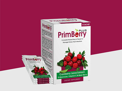 Berrycran Sachet Design berrycran berrycran sachet box design graphic design juice extract pharma sachet sachet box sachet design urinary vitamin c sachet